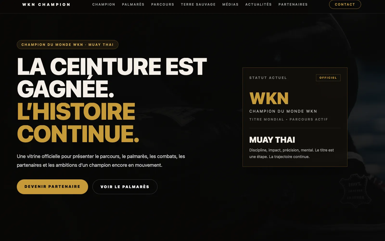 Aperçu du projet Champion WKN